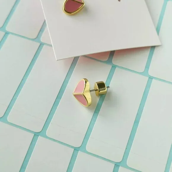 kate spade Pink Heritage Spade Small Heart Studs/NWT - Picture 5 of 11